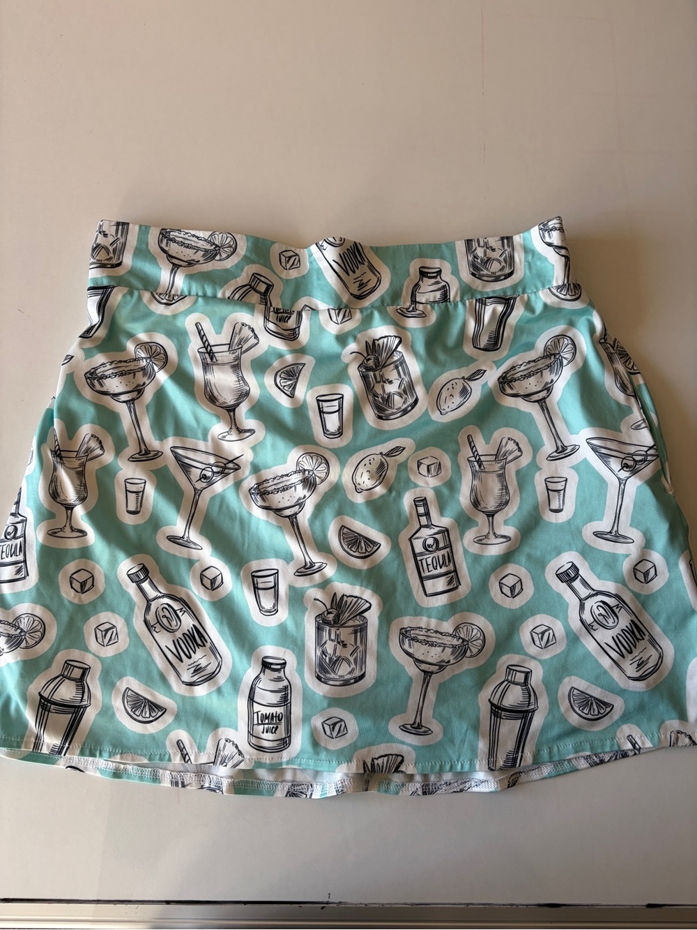 Golf Gentry Alcohol Cocktail Vodka Tennis Skort Skirt Turquoise women large